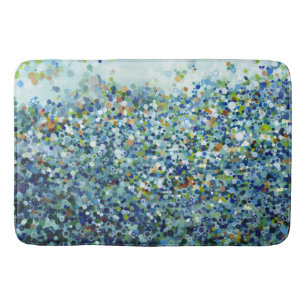 Multi Dots Navy Coastal Bathroom Bath Mat