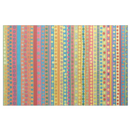 Multi Dots & Stripes Fabric