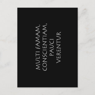 Multi famam conscientiam pauci verentur postcard