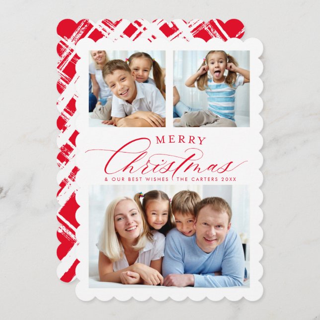 MULTI FAMILY PHOTO christmas tis the season quote  Announcement (Front/Back)