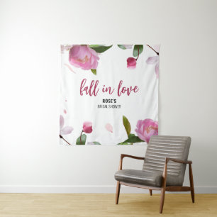 Multi Floral Bridal Shower Fall in Love Tapestry