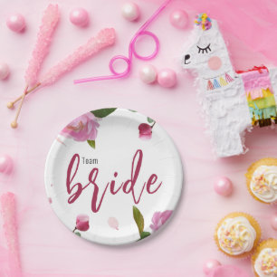 Multi Floral Bridal Shower Paper Plates