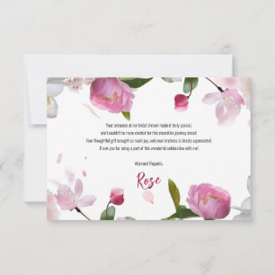 Multi Floral Bridal Shower Thank You Card