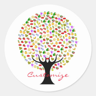 Multi-fruit tree Thunder_Cove Classic Round Sticker
