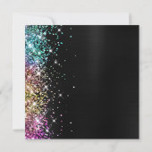 Multi Glitter Black Ombre Foil 30th Birthday Invitation (Back)