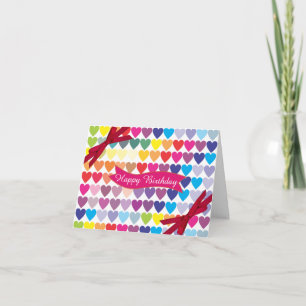 Multi Heart Birthday Card