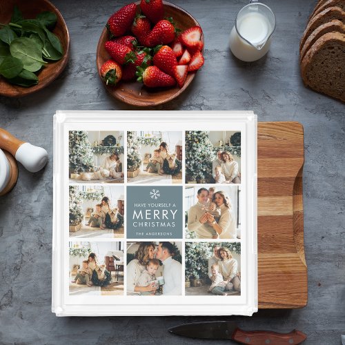 Multi Holiday Photos  Merry Christmas  Gift Acrylic Tray