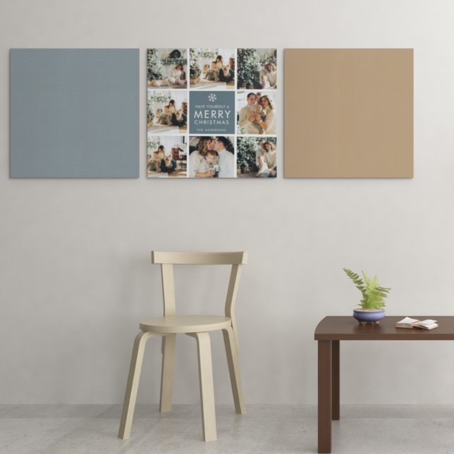 Multi Holiday Photos | Merry Christmas | Gift Canvas Print (Creator Uploaded)