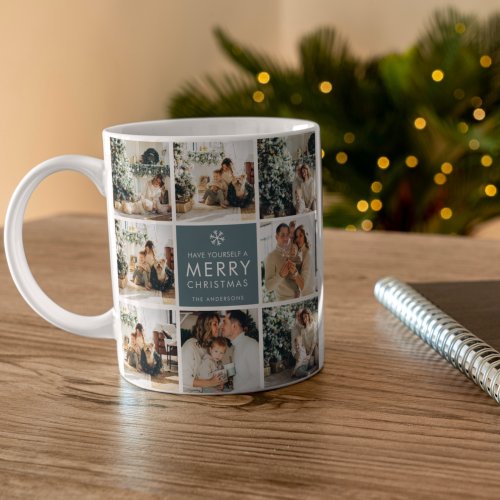 Multi Holiday Photos  Merry Christmas  Gift Coffee Mug