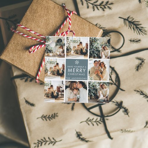 Multi Holiday Photos  Merry Christmas  Gift Favor Tags