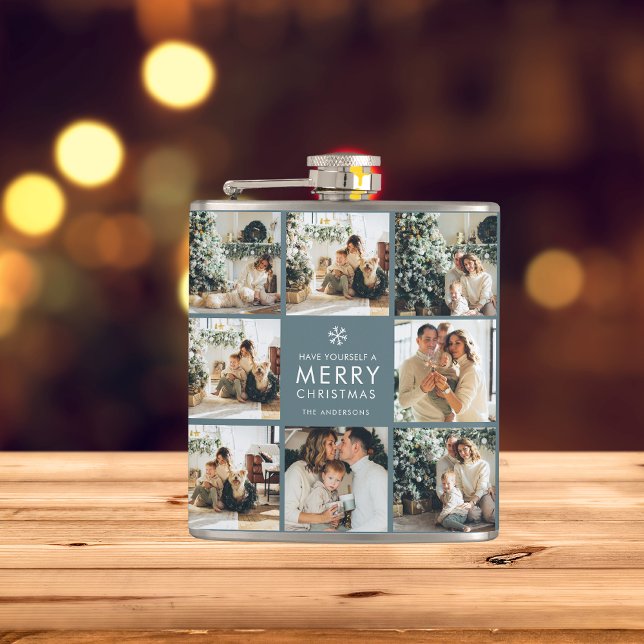 Multi Holiday Photos | Merry Christmas | Gift Flask (Creator Uploaded)
