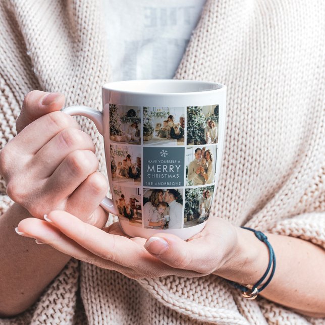 Multi Holiday Photos | Merry Christmas | Gift Latte Mug (Creator Uploaded)