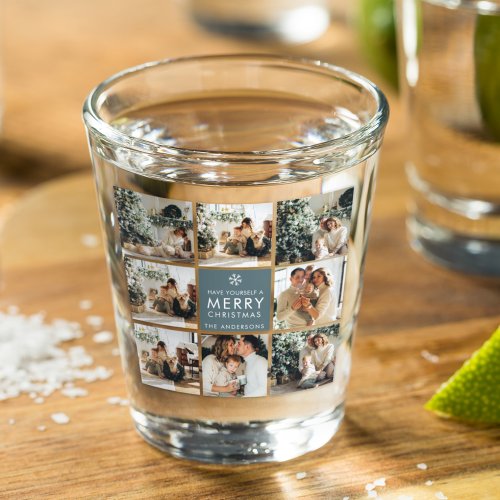 Multi Holiday Photos  Merry Christmas  Gift Shot Glass