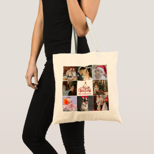 Multi Holiday Photos Merry Christmas Gift Tote
