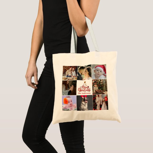 Multi Holiday Photos | Merry Christmas | Gift Tote (Front (Product))