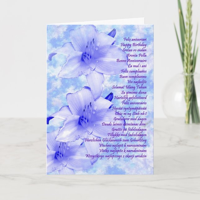 Multi-Language BIrthday Card (Front)