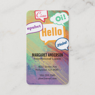 Multi Language Communications Business Card