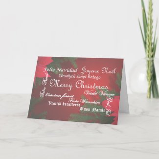 Multi language Merry Christmas Card