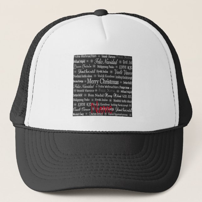 Multi-language Merry Christmas Thunder_Cove Trucker Hat (Front)