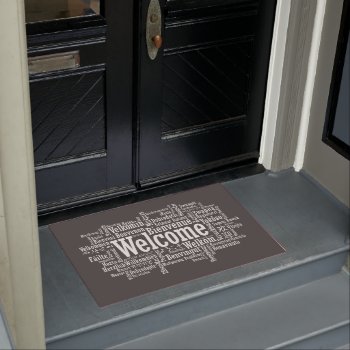 Multi Language Welcome Doormat by businessmatter at Zazzle