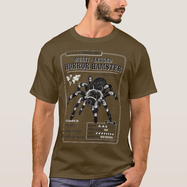 Multi-Legged Horror Hamster Funny Tarantula T-Shirt (Front)
