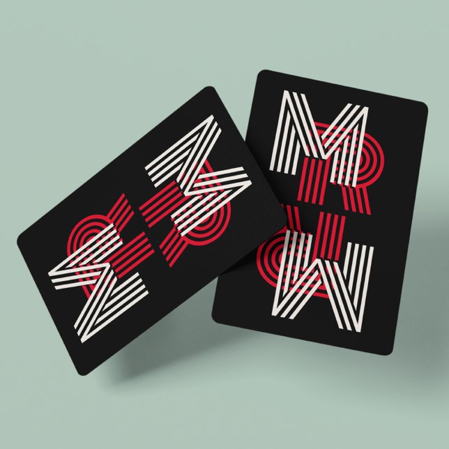 Multi Line Font Retro Modern Personalized Poker Cards (Creator Uploaded)
