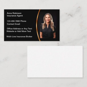 Multi Line Insurance Broker Business Cards
