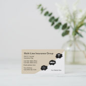 Multi Line Insurance Rep Business Card (Standing Front)