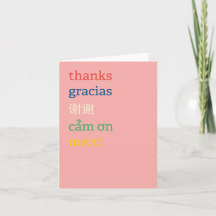 Multi-lingual Thank You Card
