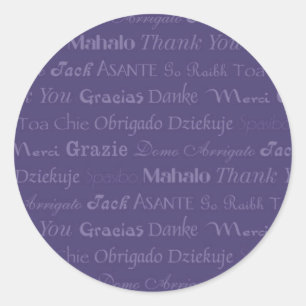 Multi-Lingual Thank You Sticker
