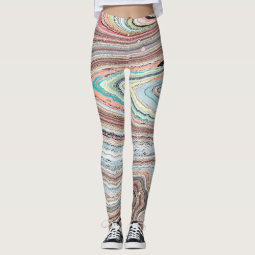 Multi_Marbled Original Design by Karen Ruane Leggings