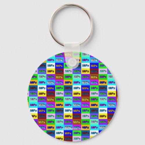 multi mini mips logo key chain