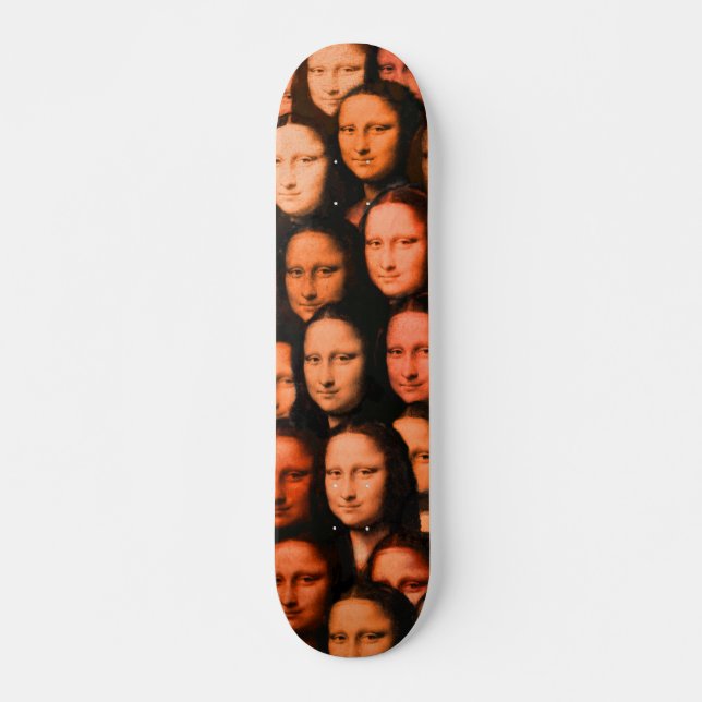 Multi-Mona in Orange Skateboard Deck (Front)