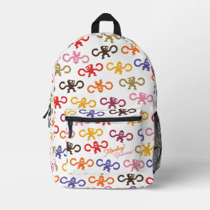 Multi-Monkey Business Backpack Bag