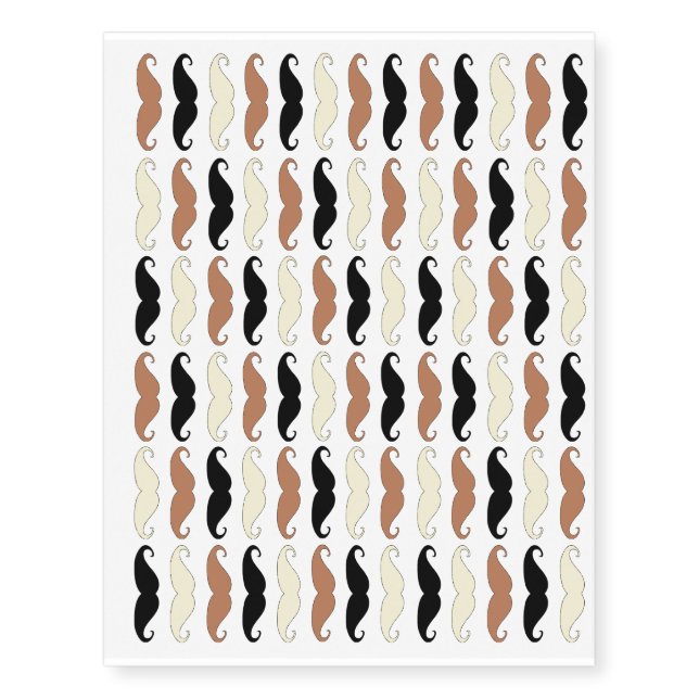 Multi-moustache Tattoos (Front)