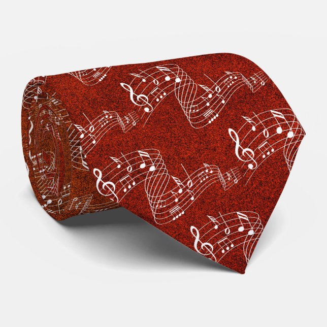 MULTI-MUSIC NOTES- NECK TIE (Rolled)