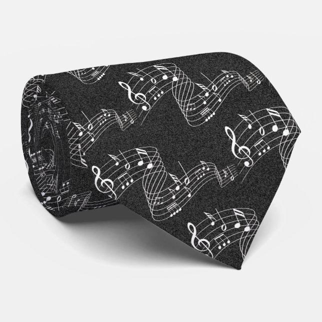 MULTI-MUSIC NOTES- NECK TIE (Rolled)