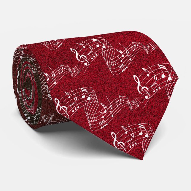 MULTI-MUSIC NOTES- NECK TIE (Rolled)