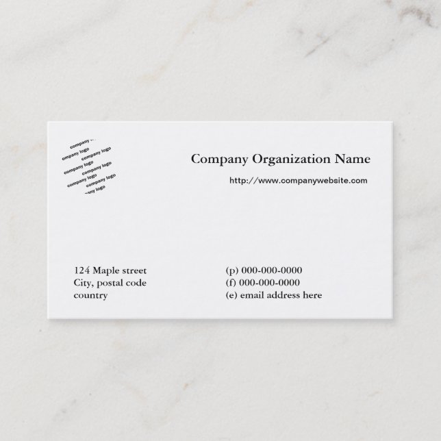 Multi name all purpose company logo business card (Front)