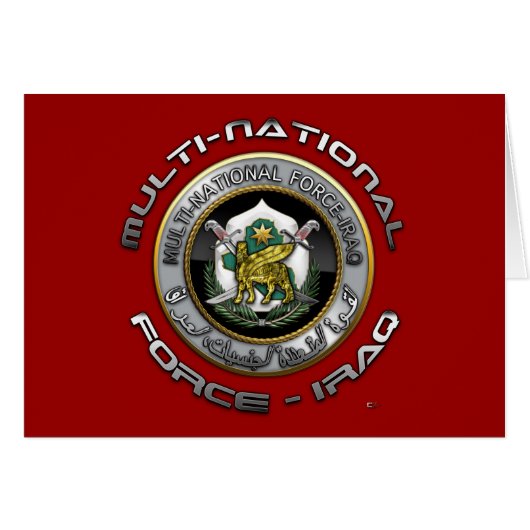 Multi-National Force – Iraq Cards (Front Horizontal)