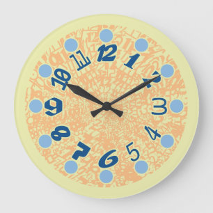 MULTI NUMBERS PASTEL COLORS BY MASANSER LARGE CLOCK