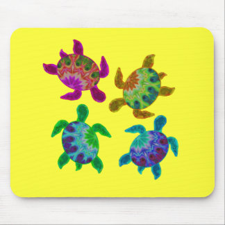 Multi Painted Turtles Mousepad