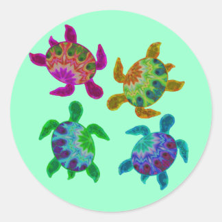 Multi Painted Turtles Stickers