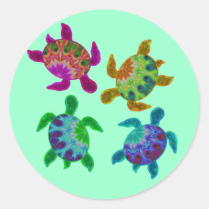 Multi Painted Turtles Stickers