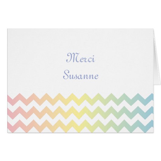 Multi Pastel Chevron Pattern Cards (Front Horizontal)