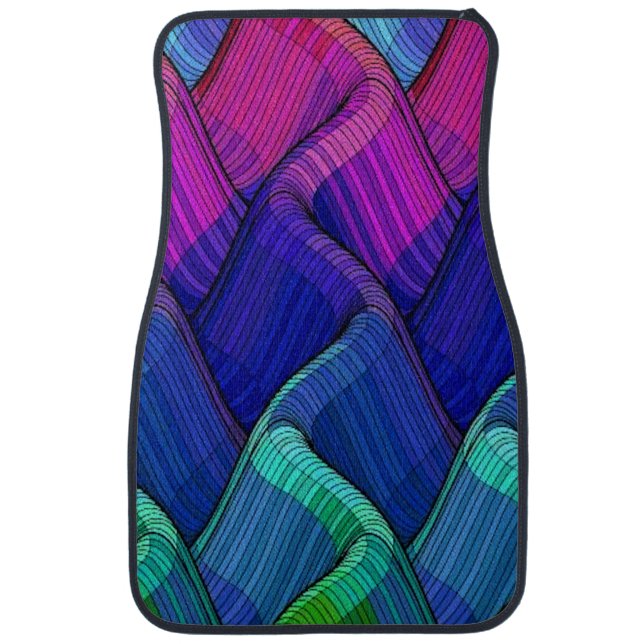 Multi Peaks & Valleys Car Floor Mat (Front)