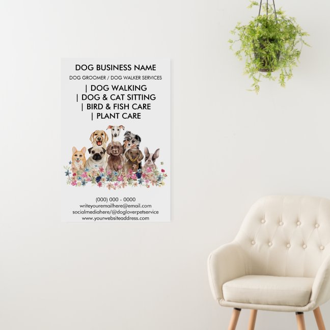Multi Pet Home Visit Care Service Foam Board