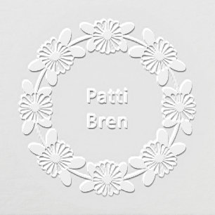 Multi-Petal Flower Wreath Circular Embosser