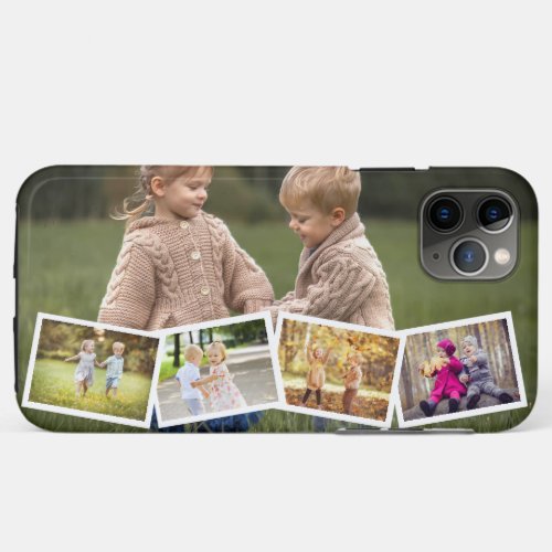 Multi Photo 5 Picture Zig Zag Collage Horizontal iPhone 11 Pro Max Case