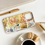 Multi Photo 5 Picture Zig Zag Collage Horizontal iPhone 12 Pro Case<br><div class="desc">Upload your 5 of your favorite photos and create your own unique phone case. The design is displayed sideways and has a main photo overlaid with a zigzag photo strip style collage. For your main photo, we recommend a landscape picture with your heads/subject area near the top of the frame...</div>